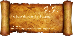 Feigenbaum Frigyes névjegykártya